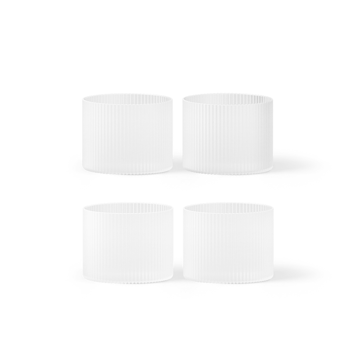 Ripple Low Glasses - Set of 4 - Frosted