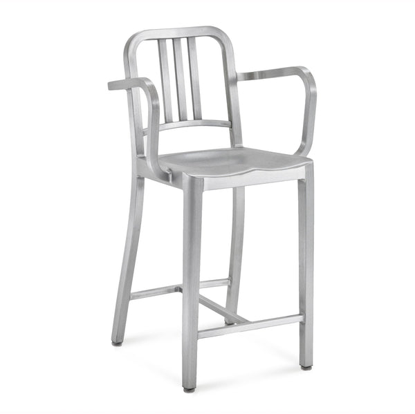1006 Navy Counter Stool With Arms