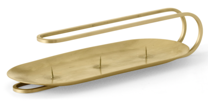Clip Table Candle Holder - Audo Copenhagen - Candle Holders - 3 - Arm - Brass - HORNE