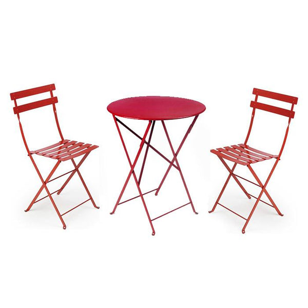Horne Metal Folding Bistro Chairs And Table Set
