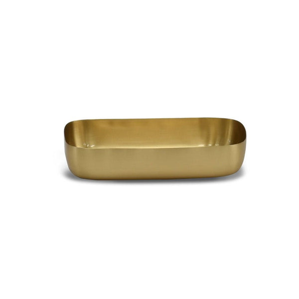 Paper Towel Tray in Brushed Brass