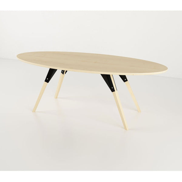 Clarke Thin Oval Coffee Table - Maple