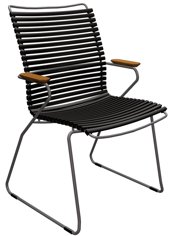 CLICK Outdoor Dining Chair w/Armrests - Tall Back