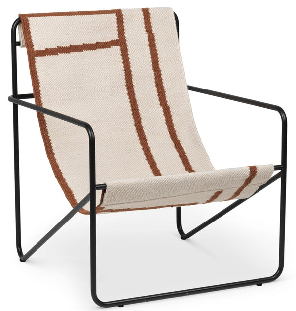 Desert Lounge Chair, Black Frame - Set of 2