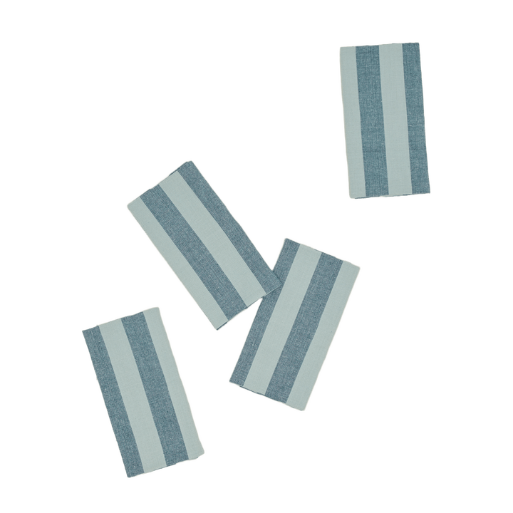 Essential Striped Dinner Napkin - Set of 4 - Hawkins New York - Kitchen + Table Linens - Sky/ Peacock - HORNE