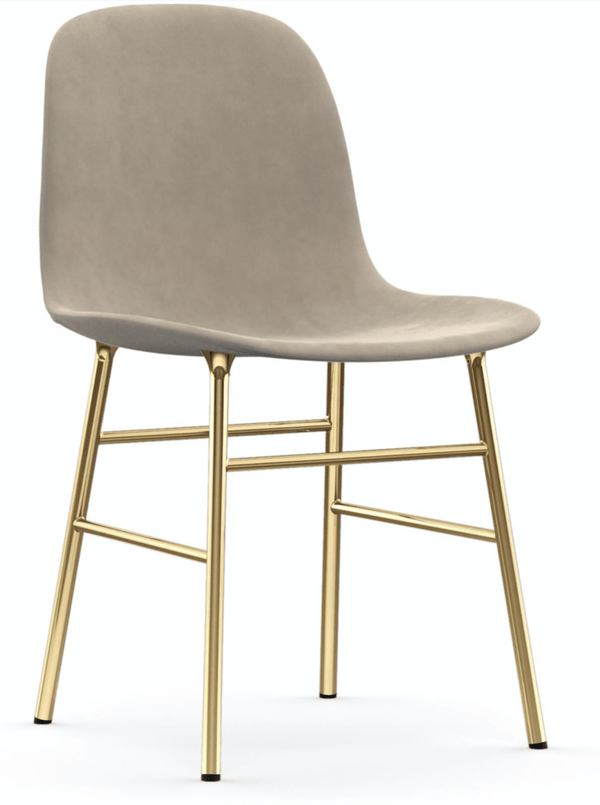 Form Chair Fully Upholstered - Brass