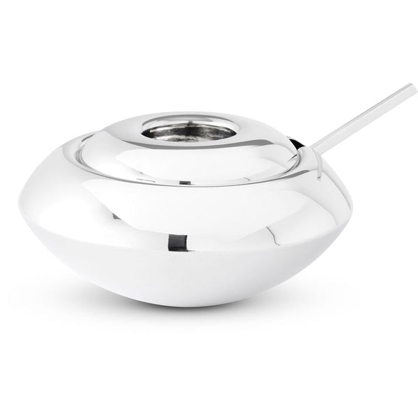 Form Sugar Dish and Spoon - Stainless Steel