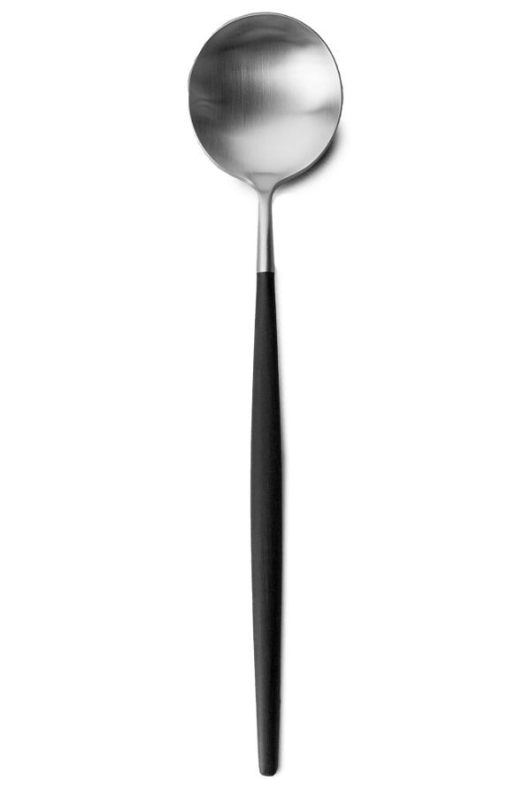 Goa Serving Spoon - Brushed Steel/Black Handle