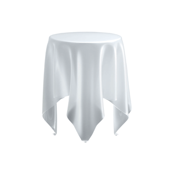 Grand Illusion Side Table - Ice White