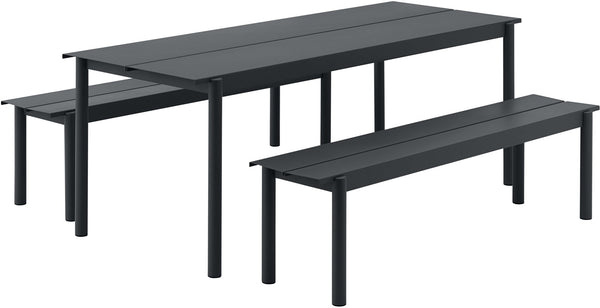 Linear Steel Outdoor Patio Table