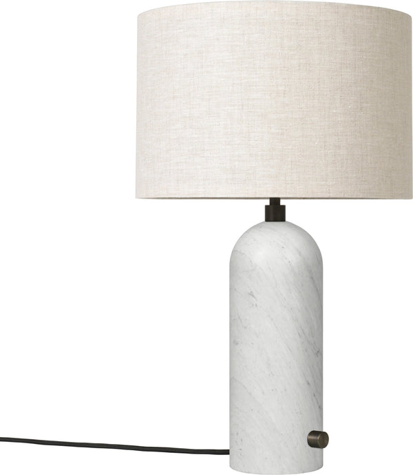 Open Box - Gravity Table Lamp - Small - White Marble - Canvas