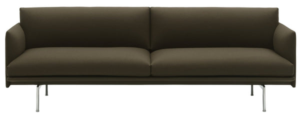 Outline Sofa 3-Seater - Polished Aluminum Base