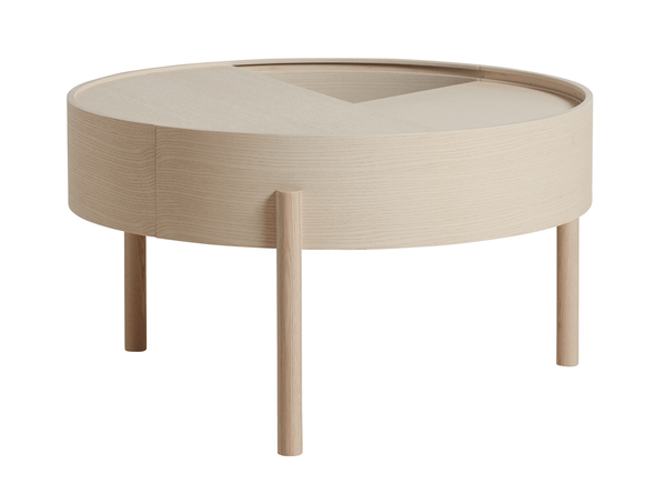 Overstock - Arc Coffee Table - Small - White Pigmented Oak
