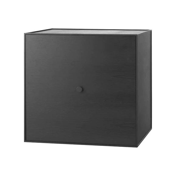 Overstock - Frame 49 Storage Box - Black Stained Ash With Door & Shelf