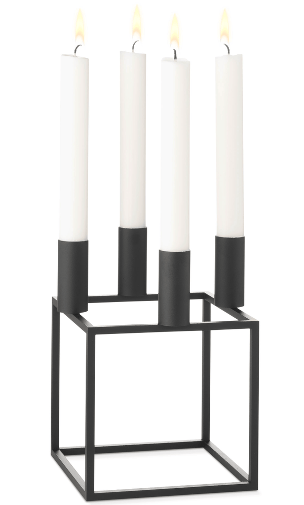 Overstock - Kubus 4 Candle Holder - Black