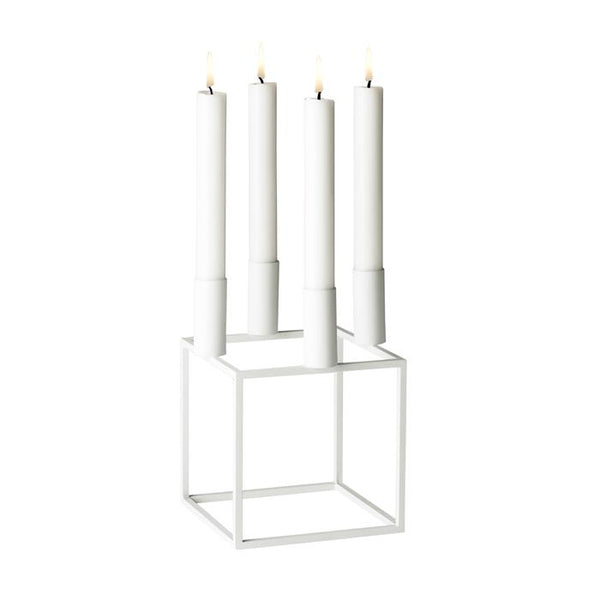 Overstock - Kubus 4 Candle Holder - White