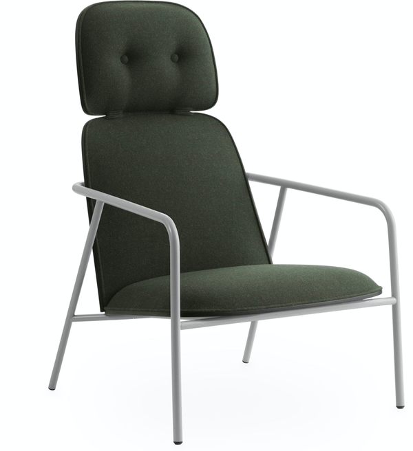 Pad Lounge Chair High - Grey Steel