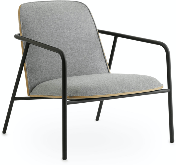 Pad Lounge Chair Low - Black Steel
