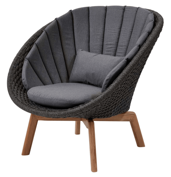 Peacock Lounge Chair, Teak Legs