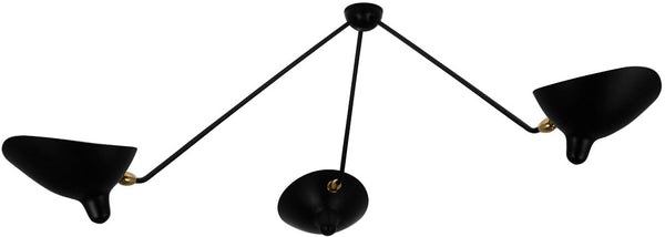 Serge Mouille 3 Still Arm Spider Ceiling Lamp
