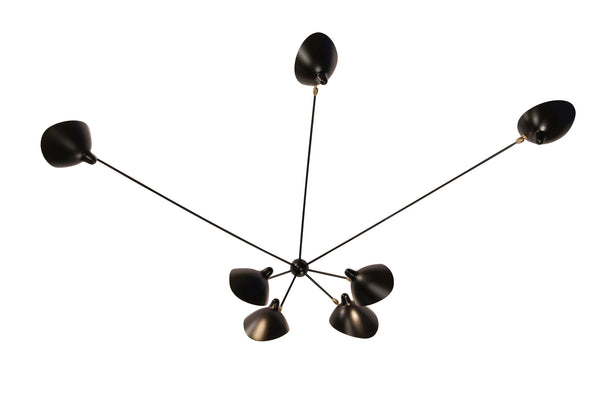 Serge Mouille 7-Still Arm Spider Wall Sconce