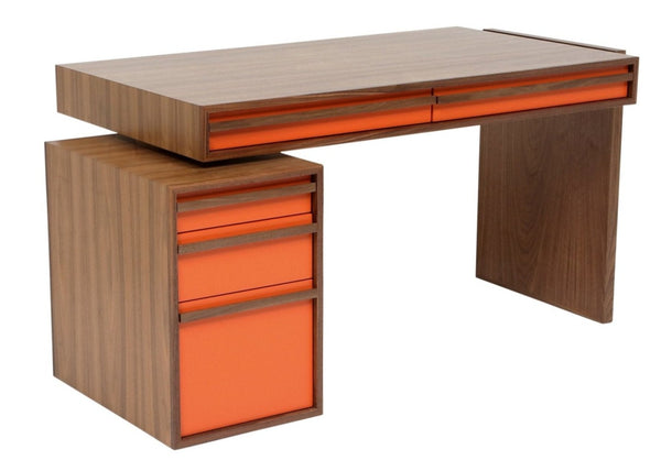 Small Walnut Writing Desk with Drawers by Artless