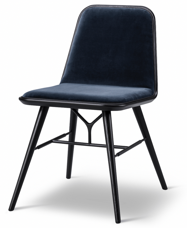 Spine Wood Base Chair - Black Lacquered Oak