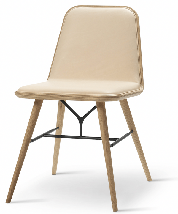 Spine Wood Base Chair - Lacquered Oak
