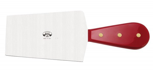 Trapezium Cheese Knife - Red Lucite Handle