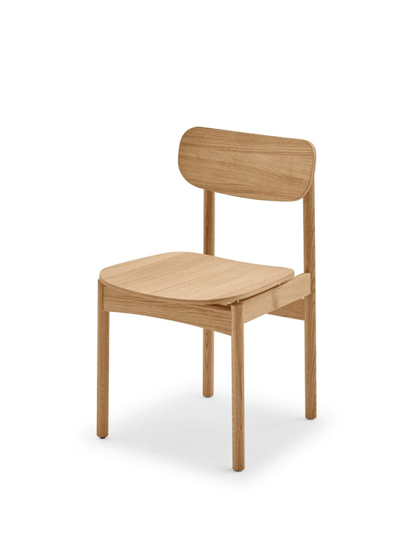 Vester Minimalist Solid Oak Wood Chair 
