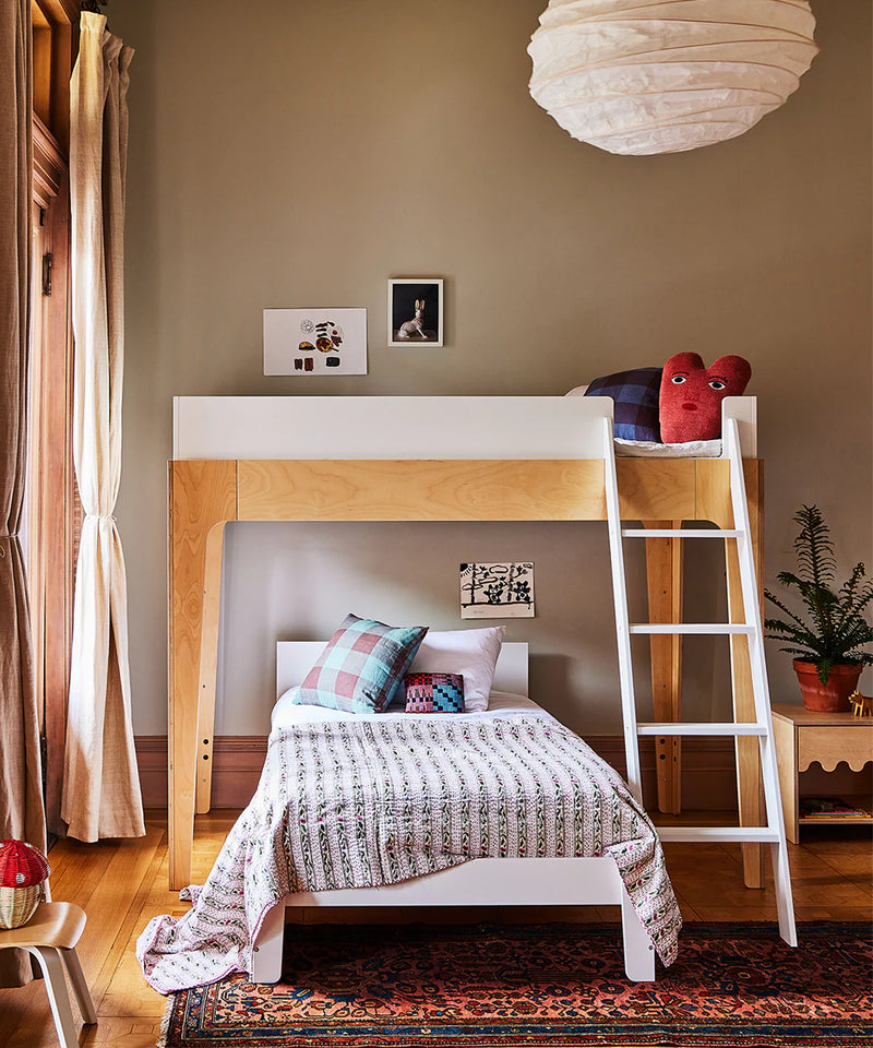 Perch Twin Lower Bed - White - Oeuf Kids + Baby - HORNE