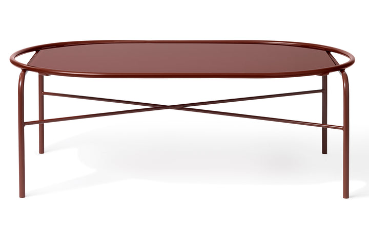 Secant Coffee Table - Oval - Warm Nordic - Tables - Glass Red - HORNE
