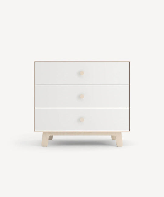3 Drawer Dresser - Sparrow - Oeuf Kids + Baby - White/Birch - HORNE