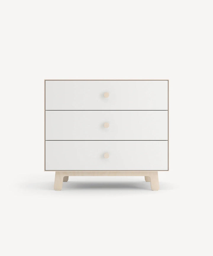 3 Drawer Dresser - Sparrow - Oeuf Kids + Baby - White/Birch - HORNE