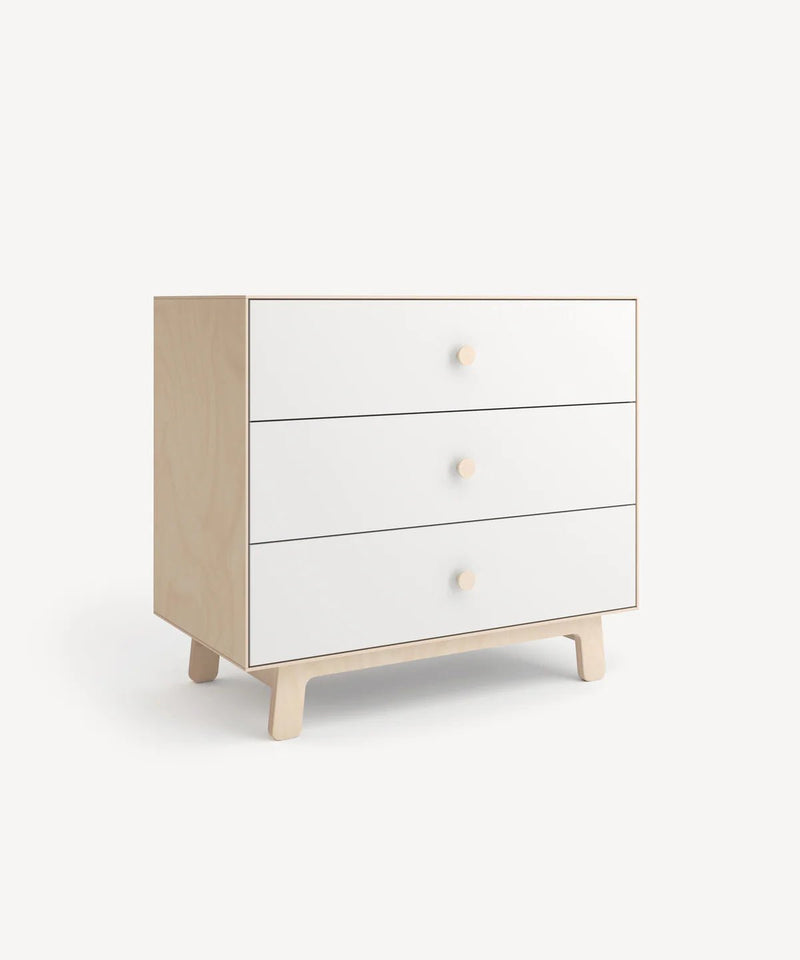 3 Drawer Dresser - Sparrow - Oeuf Kids + Baby - White/Birch - HORNE