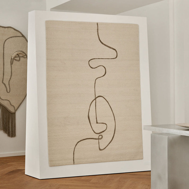Facial Maze rug in Ivory 170x240 (5.6' x 7.9')