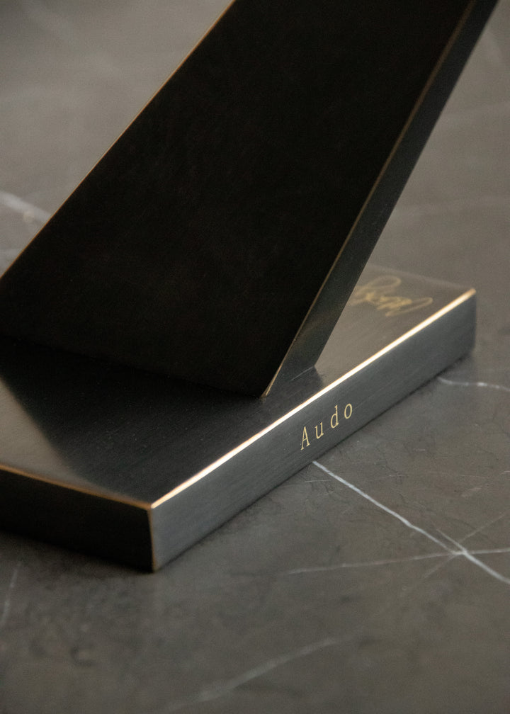 Interconnect Candle Holder - Large - Audo Copenhagen - Candle Holders - Bronzed Brass - HORNE