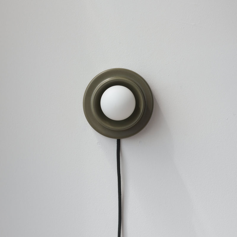 Q Sconce - Misewell Lamps - Red - Plug in (includes 10' cord with on/off switch) - HORNE