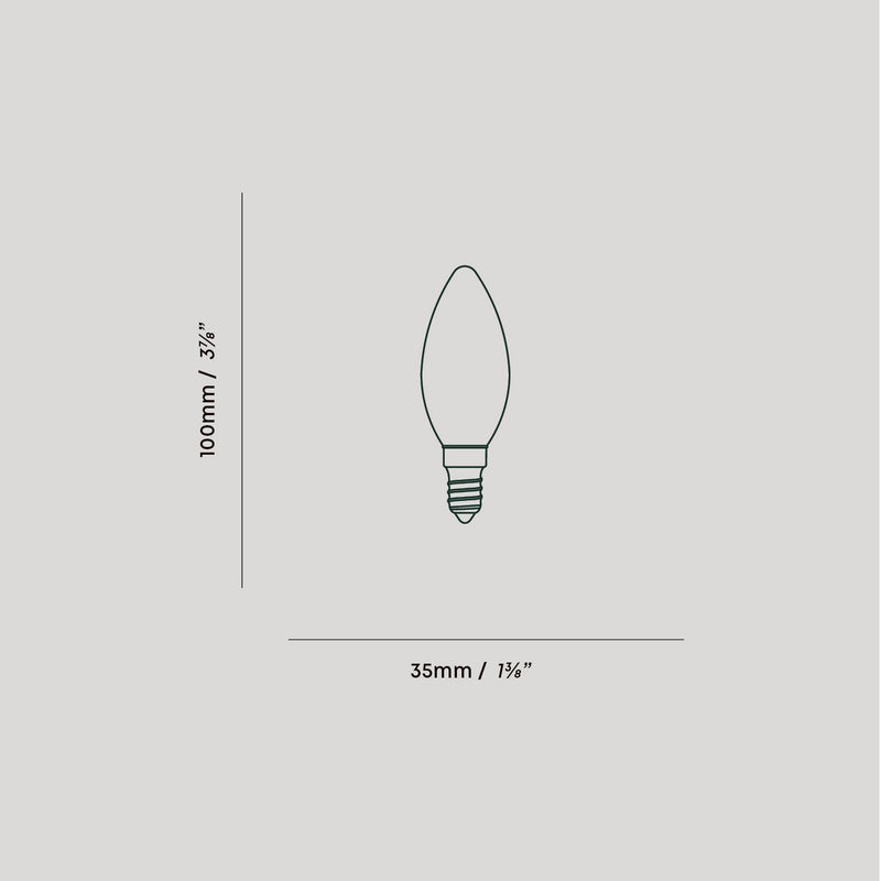 Candle E12 Matte White LED Bulb