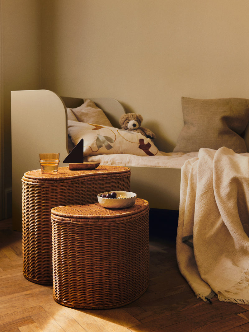 Swif Bird Embroidered Cushion - Rectangular - Mult - Ferm Living Bedding + Pillows - HORNE