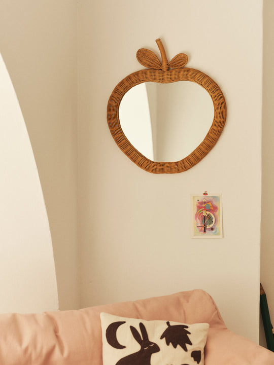 Apple Braided Mirror styled in a contemporary interior - Ferm Living