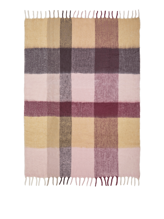 Blur Mohair Blanket - Butter / Pale Rose - Ferm Living