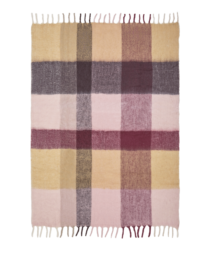 Blur Mohair Blanket - Butter / Pale Rose - Ferm Living