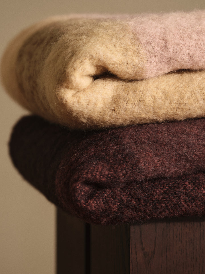Blur Mohair Blankets in both colorways