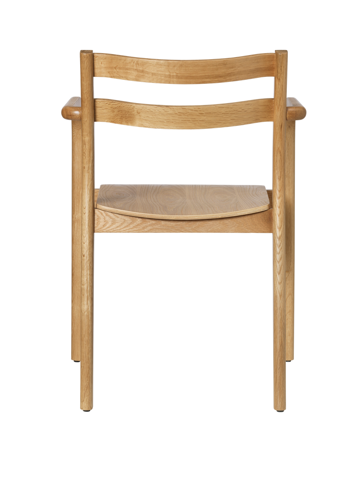 Boda Dining Chair with Arms - Natural Oak alternate view - Ferm Living