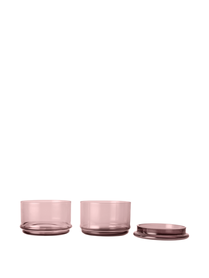 Boya Stackable Containers - Set of 2 - Mauve alternate view - Ferm Living