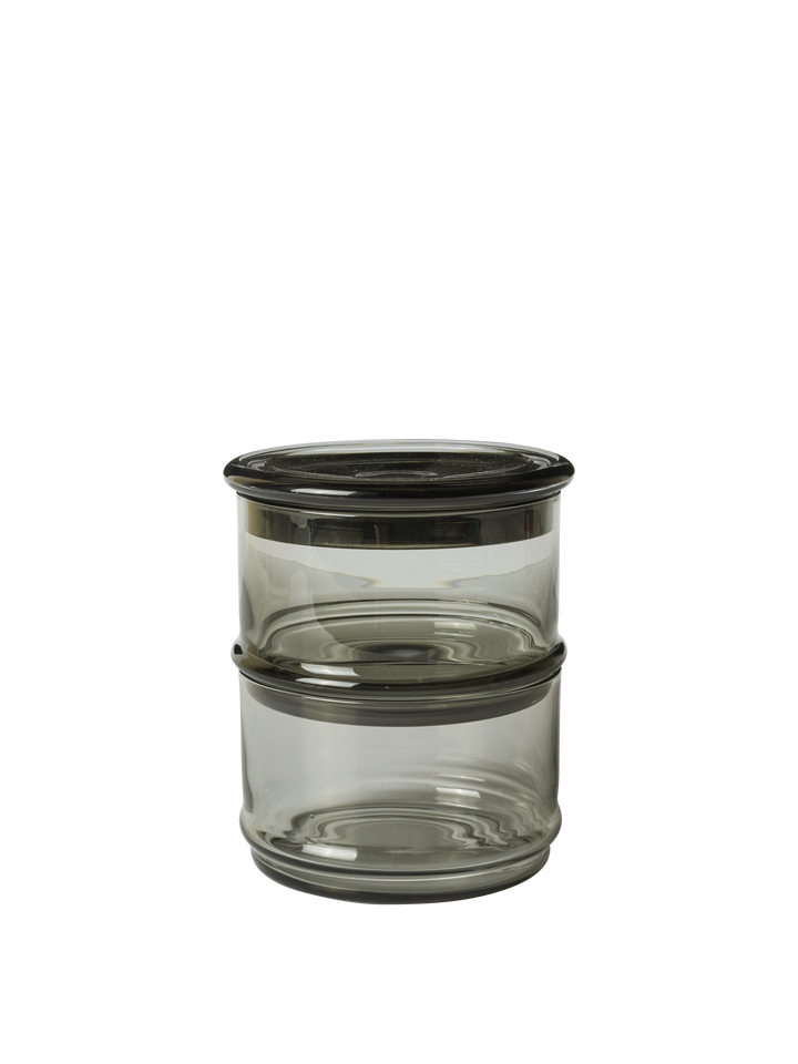 Boya Stackable Containers - Set of 2 - Smoked Grey - Ferm Living