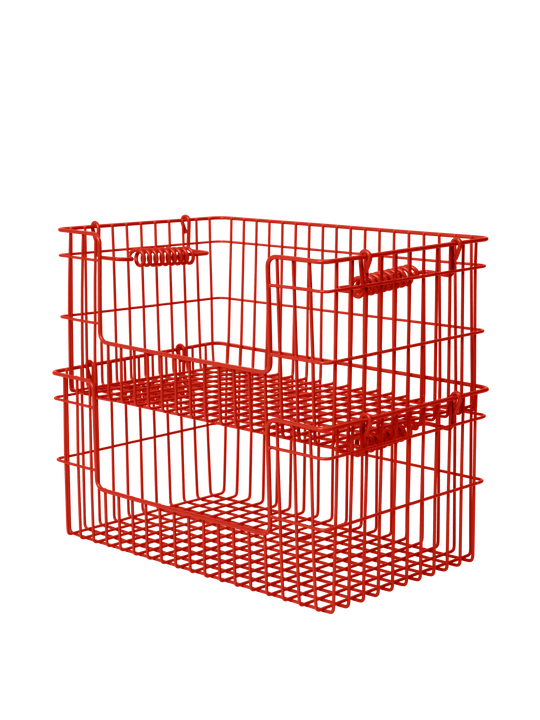 Cala Open Stackable Basket - Poppy Red - Ferm Living