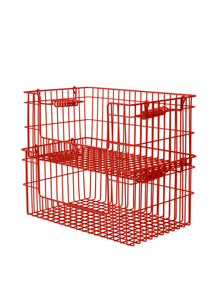 Cala Open Stackable Basket - Poppy Red - Ferm Living
