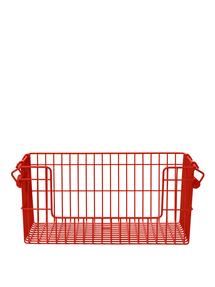 Cala Open Stackable Basket - Poppy Red alternate view - Ferm Living